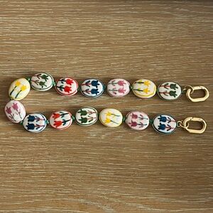 Clare V limited edition floral beaded bag strap